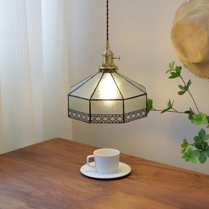 DecorBites™ Gray Glass LED Pendant Light Fixture with Adjustable Hang Lamp