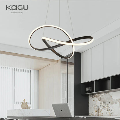 DecorBites™ LED Chandelier Light: Modern Aluminum Acrylic Pendant for Dining Room & Restaurant