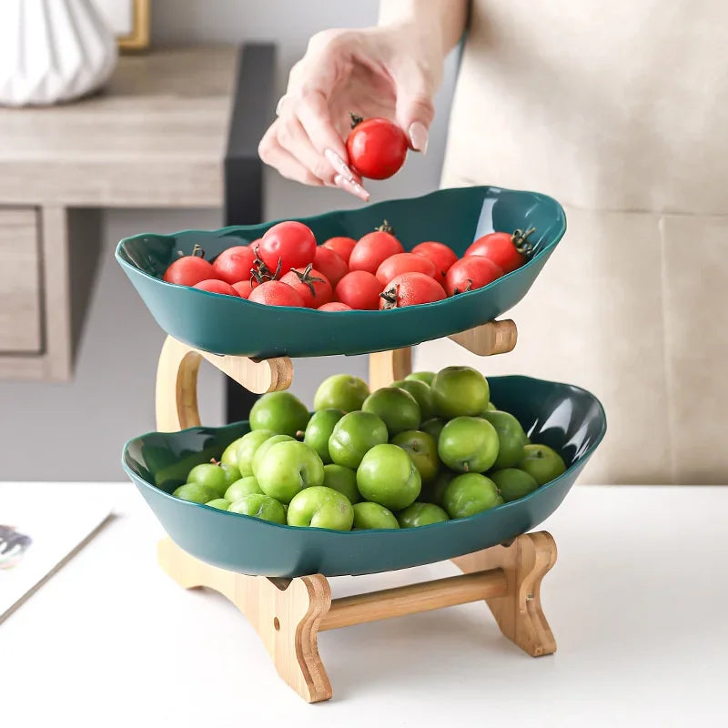 DecorBites™ 2/3 Layer Table Plates Dinnerware Fruit Bowl Salad Cake Stand Plate Bowl