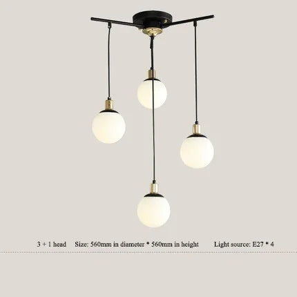 DecorBites™ Art Glass Ball Molecule Chandelier for Living Room, Children's Room, Study & Home Decor