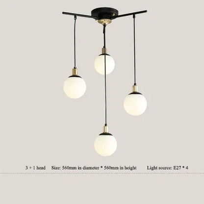 DecorBites™ Art Glass Ball Molecule Chandelier for Living Room, Children's Room, Study & Home Decor