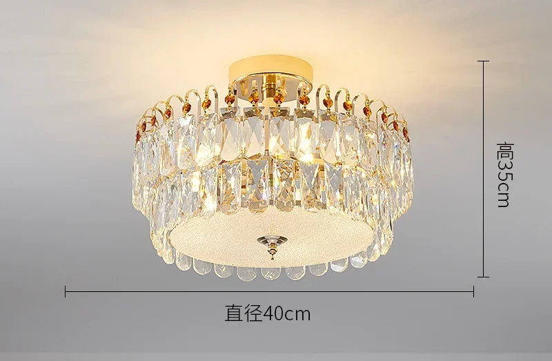 DecorBites™ Crystal LED Chandelier Ceiling Lamp Modern Living Room Bedroom Light