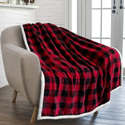 DecorBites™ Cozy Flannel Blanket for Christmas Sofa Cover in Digital Lamb Wool Nap Blanket