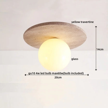 DecorBites™ Acryl Travertine LED Ceiling Lights - Modern Natural Stone Ceiling Lamp