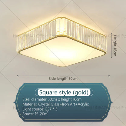 DecorBites™ Crystal Light: Modern Restaurant Hotel Ceiling Light for Living Room