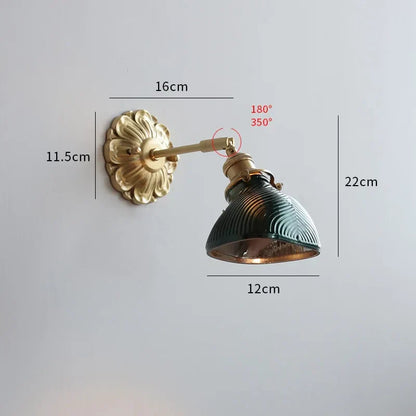 DecorBites™ Frosted Glass LED Wall Light Switch Socket Copper Lampara Pared