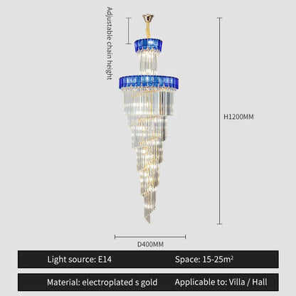 DecorBites™ Crystal Chandelier: Elegant Villa Living Room Lighting
