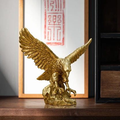 ™ Golden Eagle Resin Sculpture Falcon Home Decor Figurine