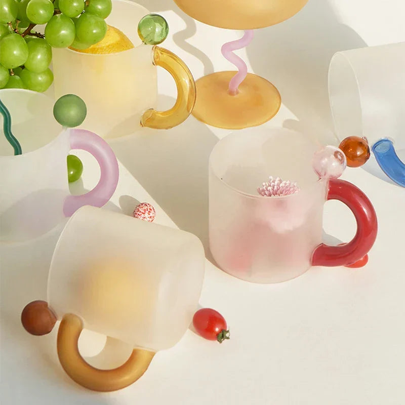 DecorBites™ Colorful Glass Mug Set 350ml