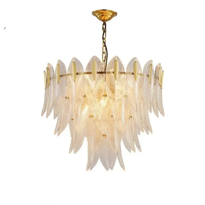 DecorBites™ Leaf Glass Chandelier - Nordic Style Light Luxury Pendant Lamp