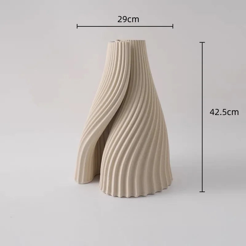DecorBites™ Geometric Folding Ceramic Flower Vase Home Decor Handicrafts