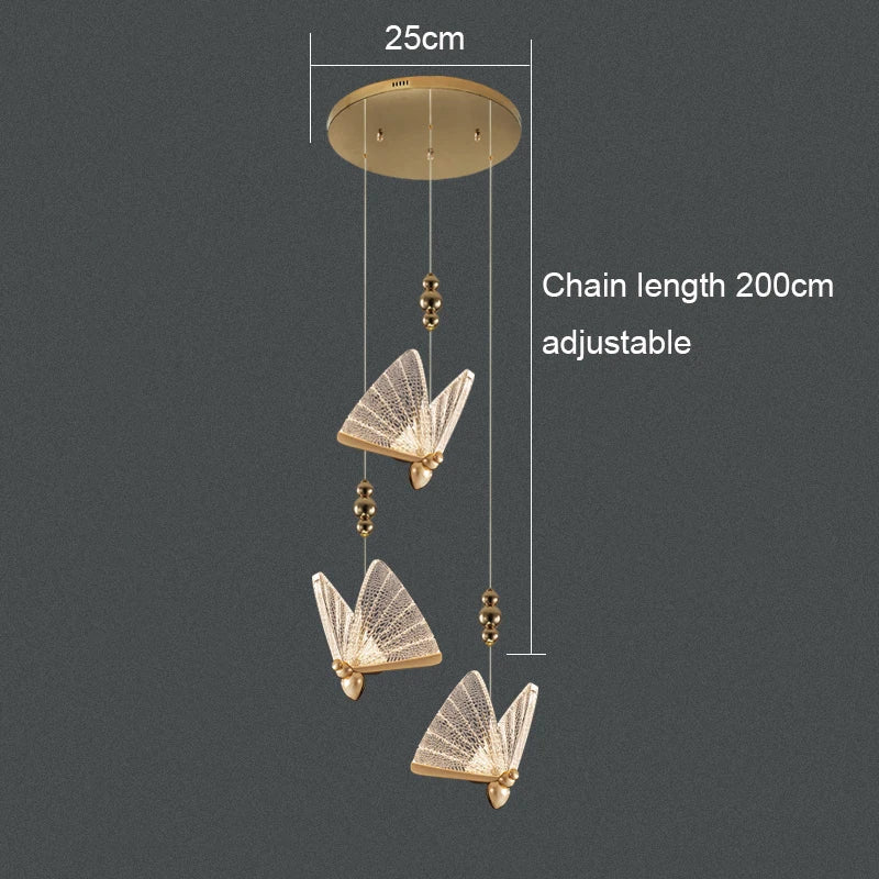DecorBites™ Acrylic Butterfly Chandelier Ceiling Lamp Indoor Lighting