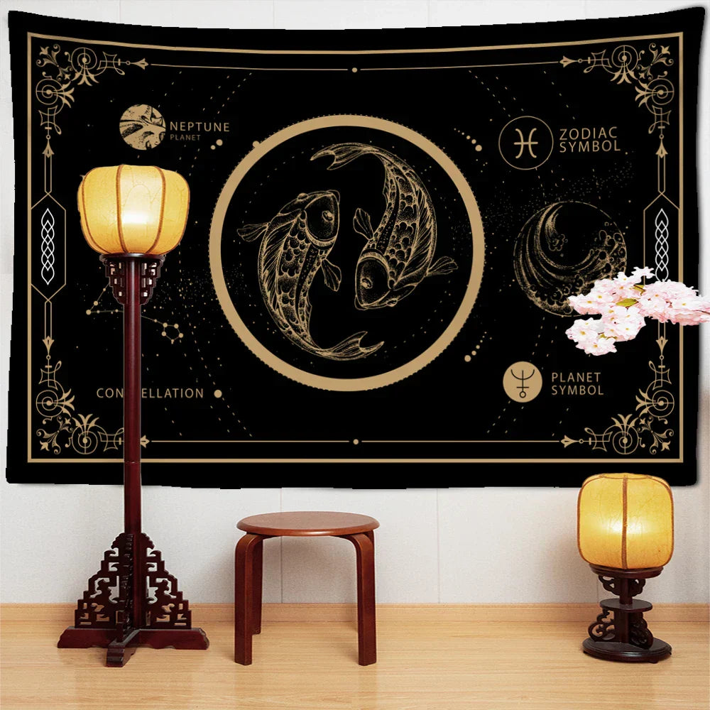 DecorBites™ Constellation Tarot Tapestry Wall Hanging for Home Décor vibes and Witchy Aesthetics