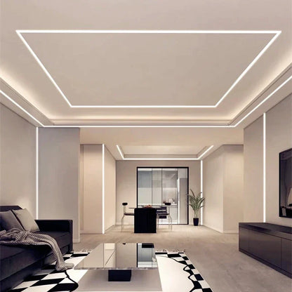 DecorBites™ LED Aluminum Profile Recessed Waist Line Channel for Backlighting Corners