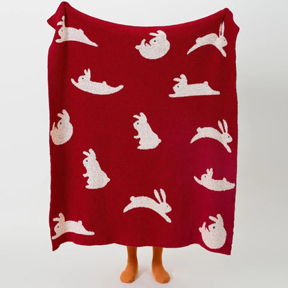 DecorBites™ Bohemian Flower Knitted Throw Blanket