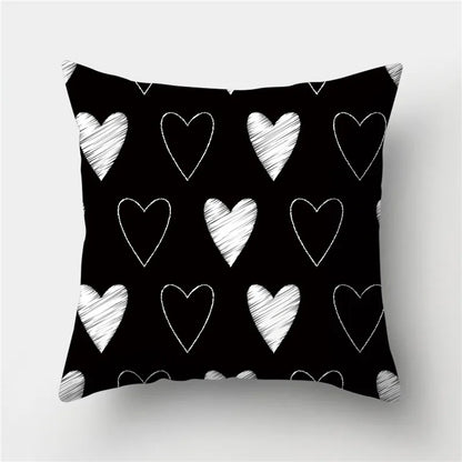 DecorBites™ Geometric Stripes Pillowcase 45x45cm Polyester Cushion Cover for Living Room