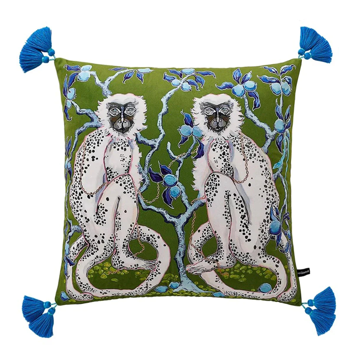 DecorBites™ Handmade Lumbar Pillow Case Lion Dog Floral Decorative Cover