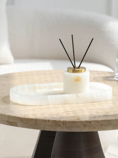 DecorBites™ Calacatta Marble Vanity Tray for Perfume Candles Jewelry Luxury Home Decor