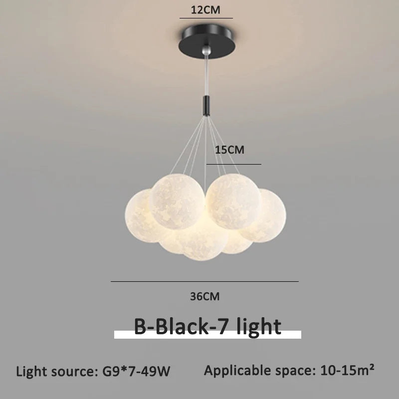 DecorBites™ Bubble Ball LED Pendant Lights: Modern Chandelier for Living Dining Bedroom Office Decor