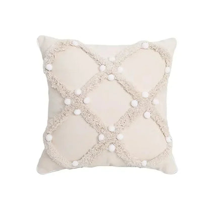 DecorBites™ Geometric Tufted Tassel Cushion Cover 30x50cm/45x45cm