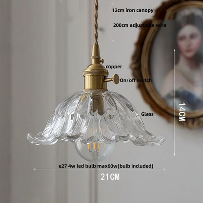 DecorBites™ Clear Glass LED Pendant Lights for Home Decor and Lighting