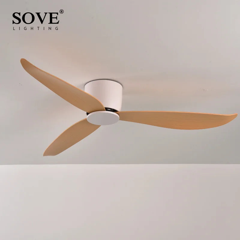DecorBites™ 17cm White DC Ceiling Fan with Remote Control - Simple and Ultra Thin