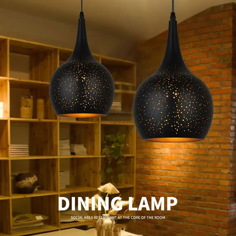 DecorBites™ Black Nordic Industrial Pendant Light for Resturant Chandelier and Kitchen Decor