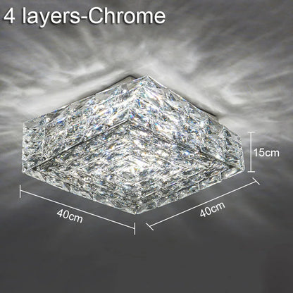 DecorBites™ Crystal Ceiling Lamp: Modern Minimalist Indoor LED Lighting for Living Room, Dining & Bedroom