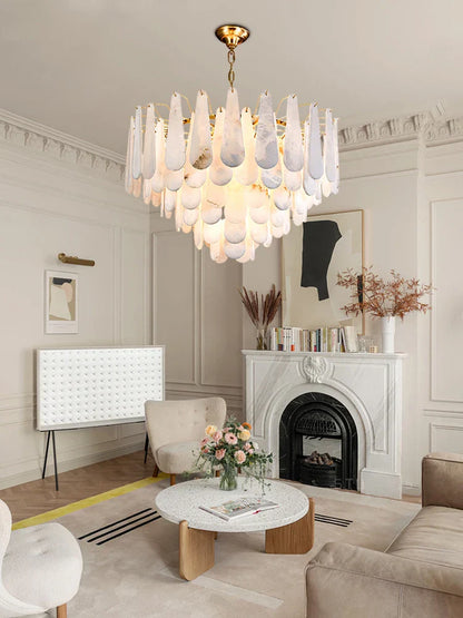 DecorBites™ Alabaster Lustre LED Chandelier for Dining Room