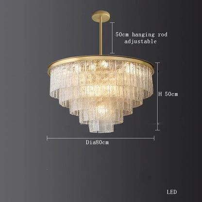 DecorBites™ Crystal LED Chandelier: Minimalist Luxury Lighting for Dinning Table