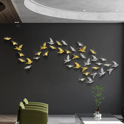 DecorBites™ 3D Bird Resin Statue Wall Decor for Children's Room - Animal Figurine Ornament