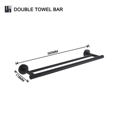 DecorBites™ Bathroom Hardware Set: Towel Rack, Toilet Brush, Paper Holder, Soap Dispenser, Towel Bar, Hook