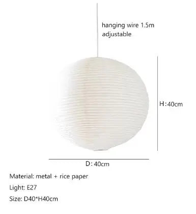 DecorBites™ Akari Rice Paper Pendant Lights - Handwoven LED Hanging Lamp for Home Décor