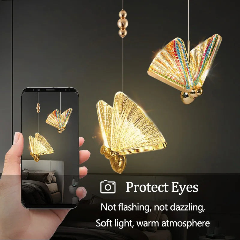 DecorBites™ Butterfly Pendant Lights Chandelier for Indoor Living, Dining, and Kitchen Lighting