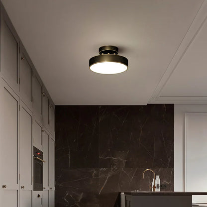 DecorBites™ Brass LED Ceiling Chandelier: Adjustable, Modern Fixture for Bedroom, Living Room, Kitchen, Aisle.