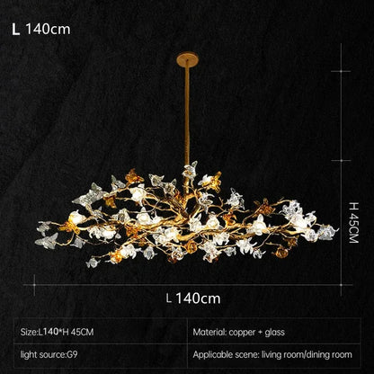 DecorBites™ Copper Branch Pendant Chandelier for Luxury Living Room & Restaurant