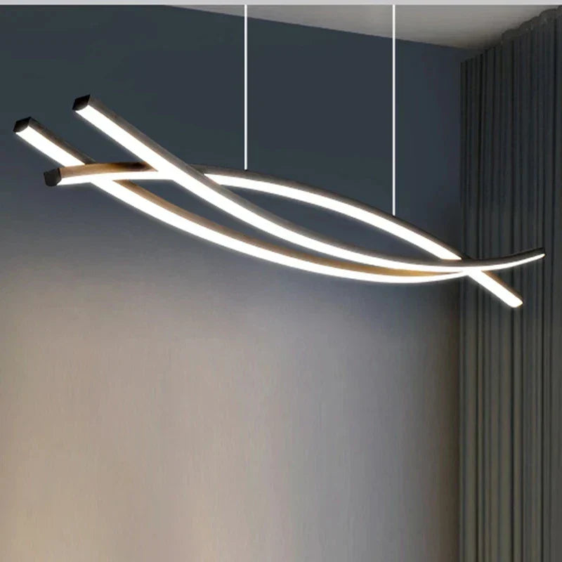 DecorBites™ Aluminum Suspension LED Chandelier for Kitchen Dining Table Island