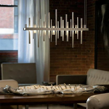 DecorBites™ LED Stainless Steel Pendant Light Chandelier for Home Decor in Foyer, Living Room, Bedroom, Restaurant
