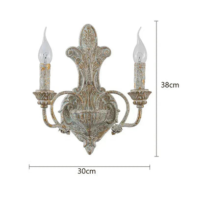 DecorBites™ Antique Iron Double Headed Wall Lamp | Retro Bedroom Bedside Corridor Living Room