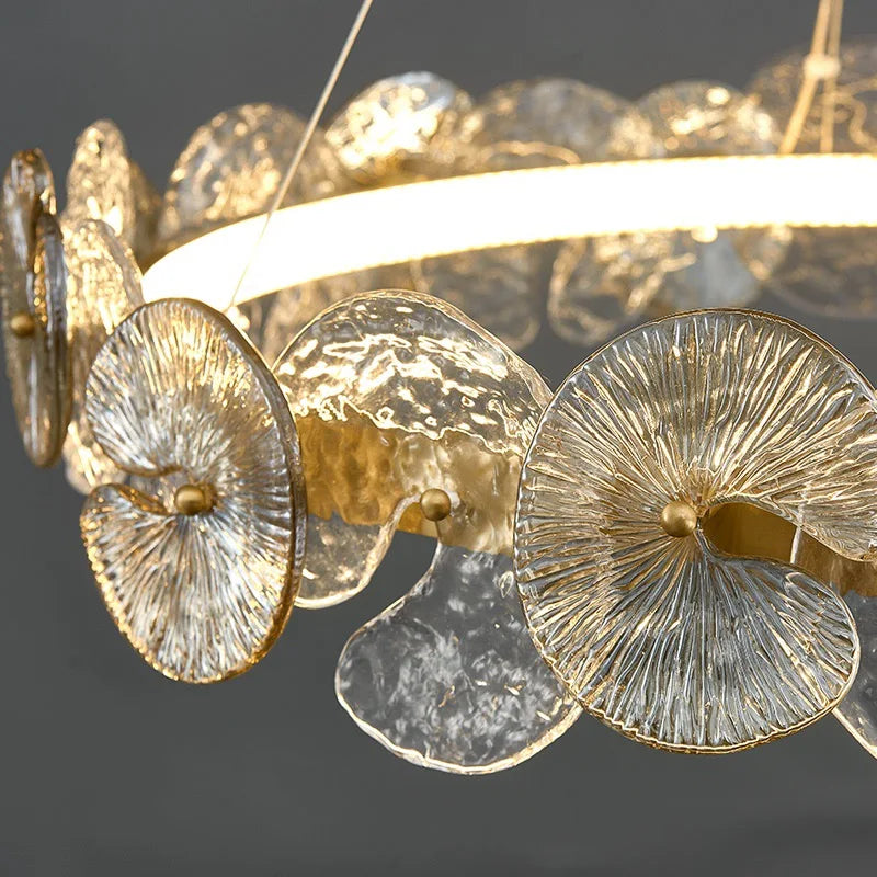 DecorBites™ Lotus Leaf LED Chandeliers: Modern Lighting Fixtures for Living Room, Bedroom, Dining Table