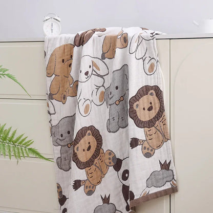 DecorBites™ Boho Cotton Gauze Bath Towel - Quick-Dry & Large Wrap