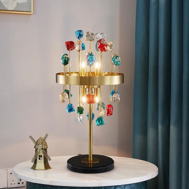 DecorBites™ Crystal Chandelier LED Lighting Fixture for Dining Room & Kitchen Island