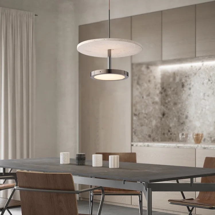 DecorBites™ Black Stone Pendant LED Chandelier for Elegant Home Décor