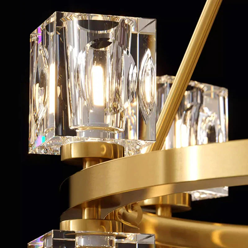 DecorBites™ Crystal Chandelier for Living and Dining Room Lighting