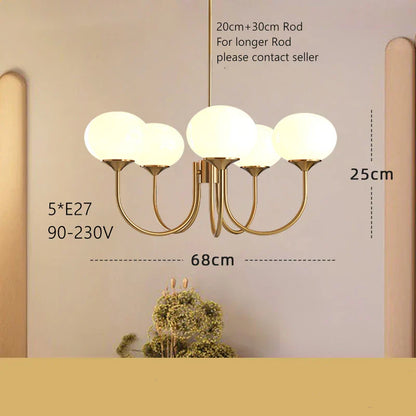 DecorBites™ Cream Pink Bedroom Pendant Light for Cozy Living Spaces