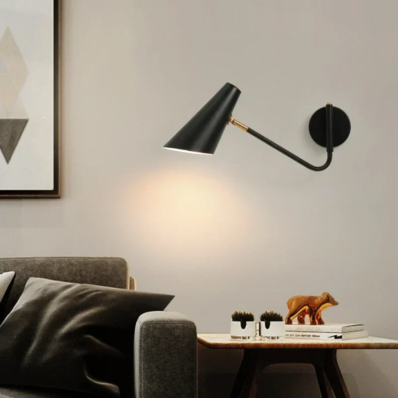 DecorBites™ LED Rotatable Wall Lamp Gold Black White Metal Sconce E27 Bulb