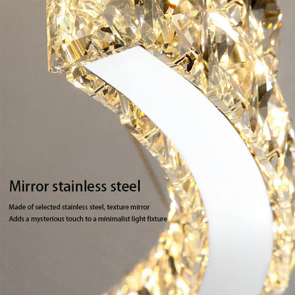 DecorBites™ Crystal Chandelier: Modern Luxury Living Room Lamps for Bedroom and Dining Room