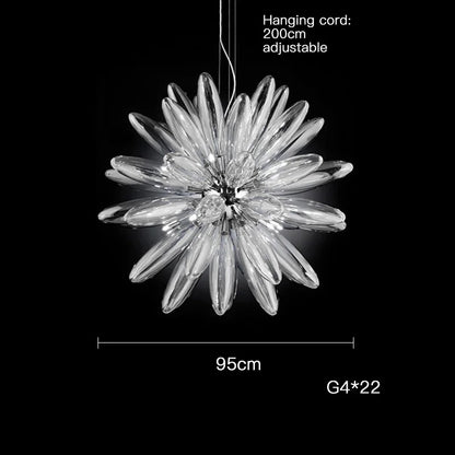 DecorBites™ LED Large Globe Chandelier with Glass Lampshades - Chrome or Gold Hardware