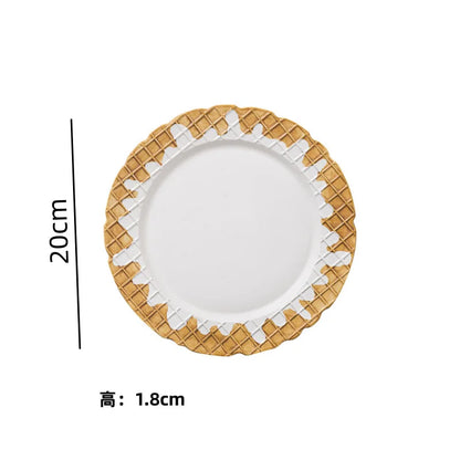 DecorBites™ Creative Biscuit Ceramic Tableware Set for Snacks, Desserts, and Coffee