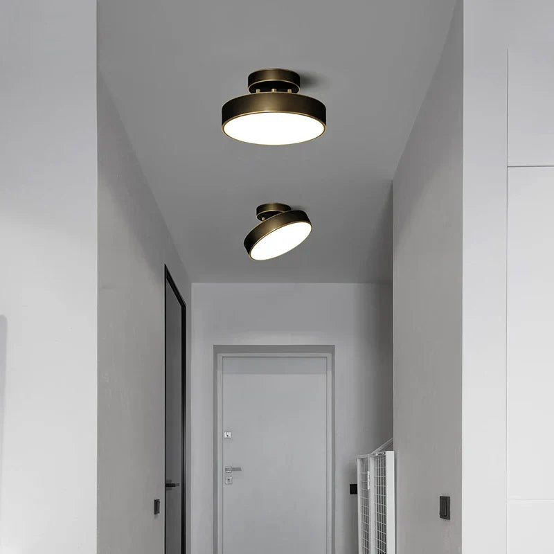 DecorBites™ Black Copper LED Ceiling Light Modern Chandelier Ring Fixture for Home Decor